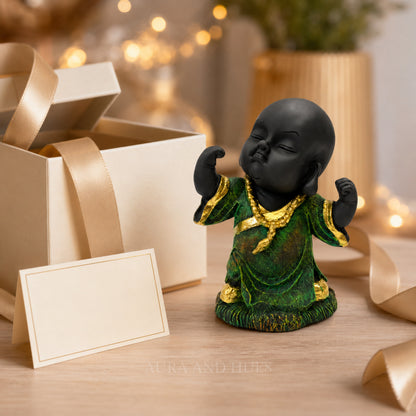 Abstract Graceful Dancer Figurine - Green Golden