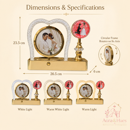 AS-51 dimensions and lighting infographic - 26.5x6x23.5 cm, 3 light colours