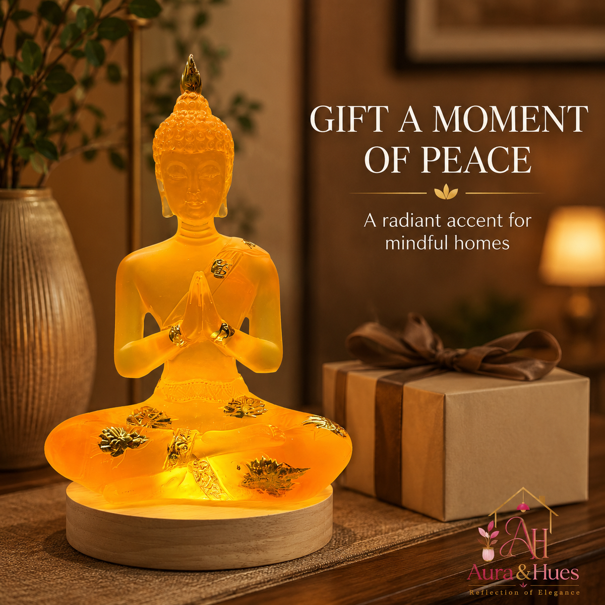 Dimensions of Buddha statue – 11.5 x 10 x 19 cm