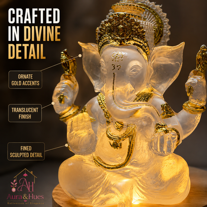 Dimensions of Ganesha idol – 16cm height, 11cm length, 10cm width