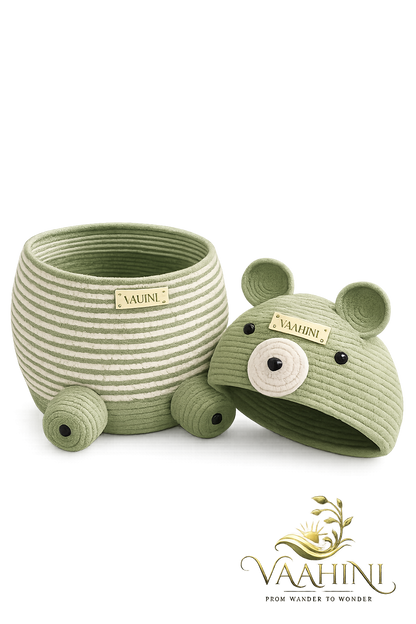 Vaahini Cotton Rope Big Teddy Basket - Product Info