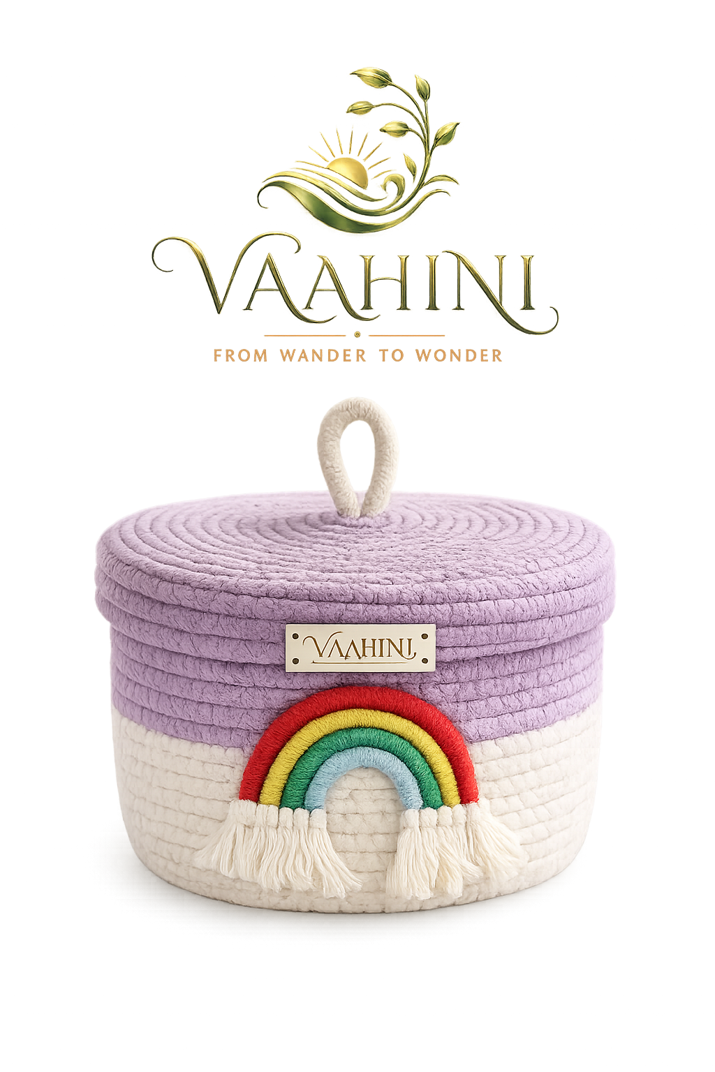 Vaahini Rainbow Basket - Multiple angles