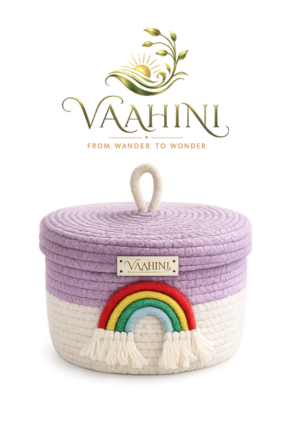 Vaahini Rainbow Basket - Multiple angles