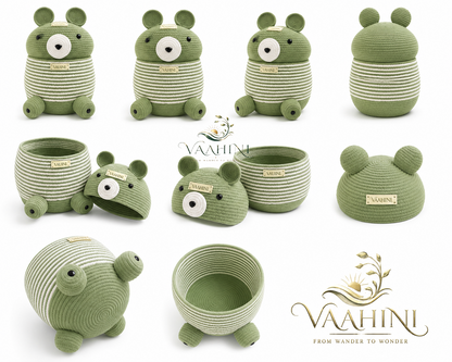 Vaahini Cotton Rope Big Teddy Basket - Perfect Gift & Smart Storage