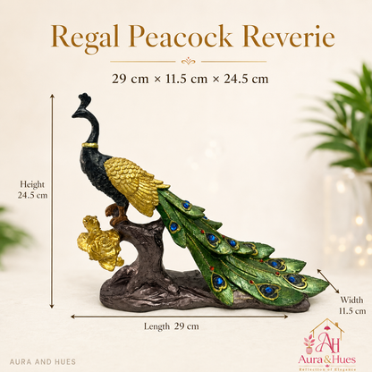 Modern Abstract Ribbon Arc Showpiece - Gold & Emerald Green