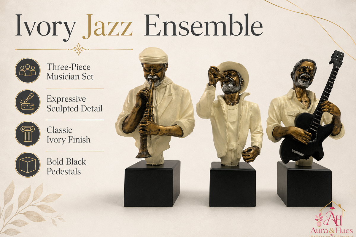 Grand Majestic Art Sculpture - Cream, Metallic Gold & Silver