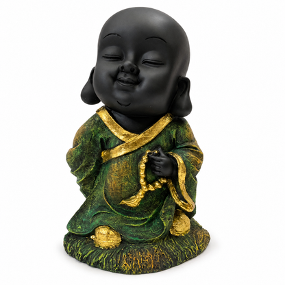 Abstract Reaching Silhouette Figurine - Green Golden