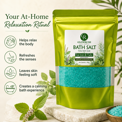 Bath Salt Color Green (Tea Tree & Tulsi)