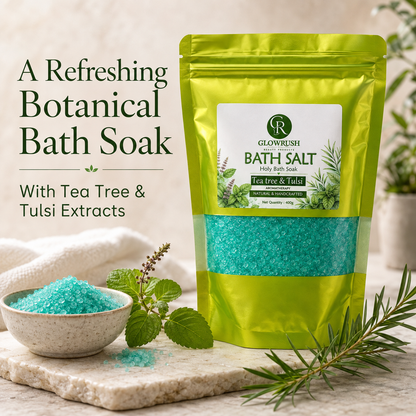 Bath Salt Color Green (Tea Tree & Tulsi)