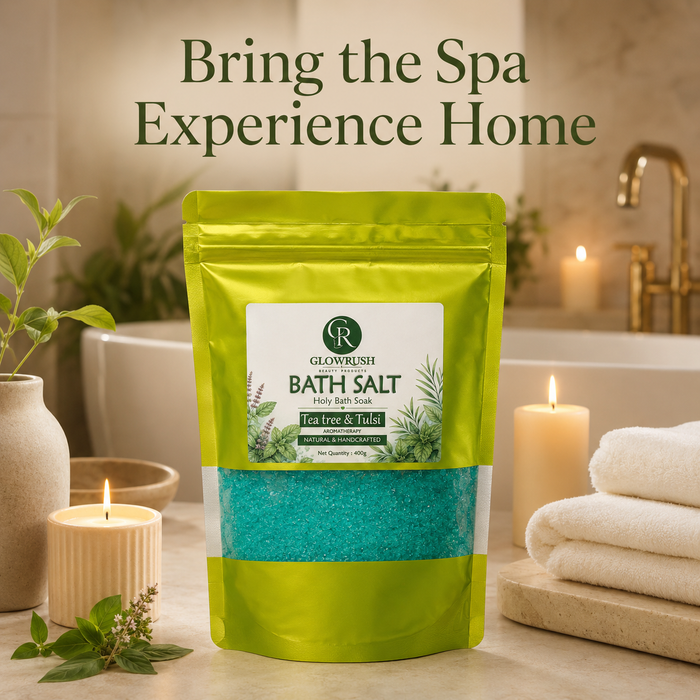 Bath Salt Color Green (Tea Tree & Tulsi)