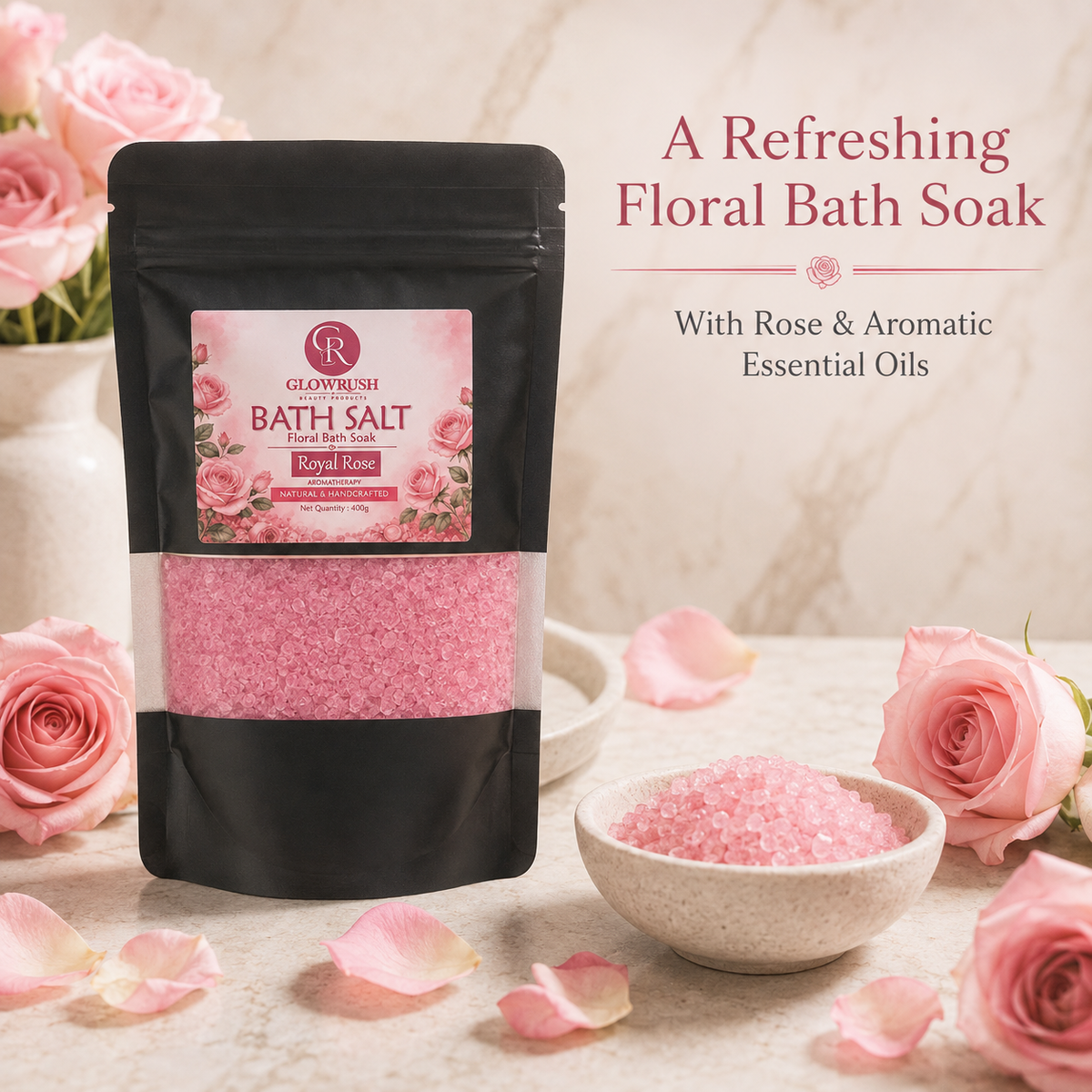 Bath Salt Color Red (Royal Rose)