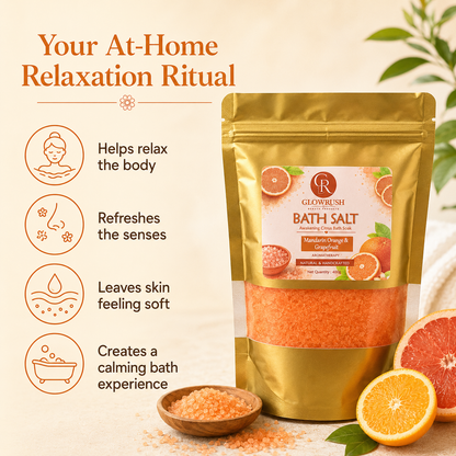 Bath Salt Color Orange (Mandarin Orange & GrapeFruit)