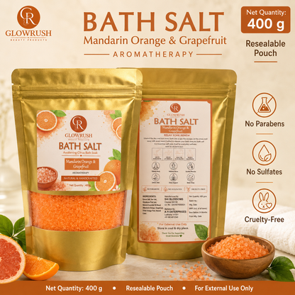 Bath Salt Color Orange (Mandarin Orange & GrapeFruit)