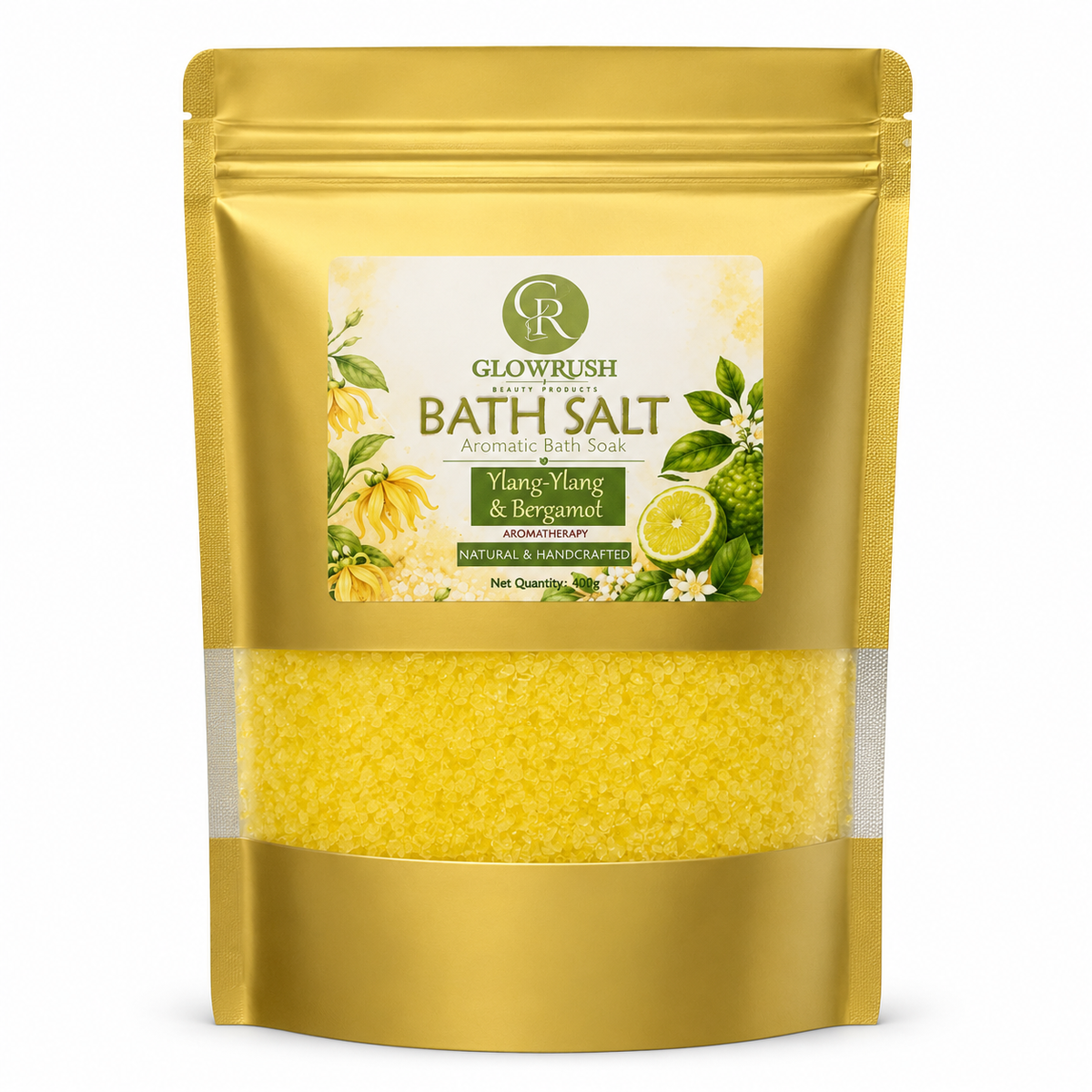 Bath Salt Color Yellow (Ylang-Ylang & Bergamot)