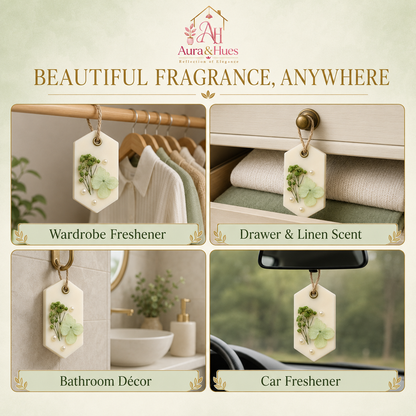 Aura & Hues (set of 2) Botanical Wax Sachets with Dried Floral Decorations,(Random shape and designs)