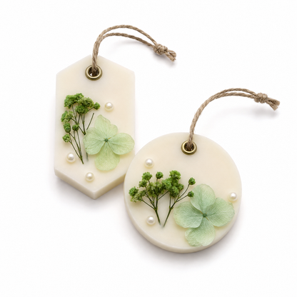 Aura & Hues (set of 2) Botanical Wax Sachets with Dried Floral Decorations,(Random shape and designs)