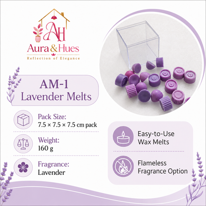 Aura & Hues Lavender Scented Wax Melts, 160 g, Home Fragrance Pack
