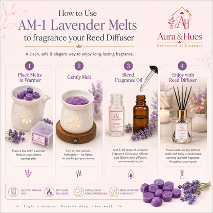 Aura & Hues Lavender Scented Wax Melts, 160 g, Home Fragrance Pack