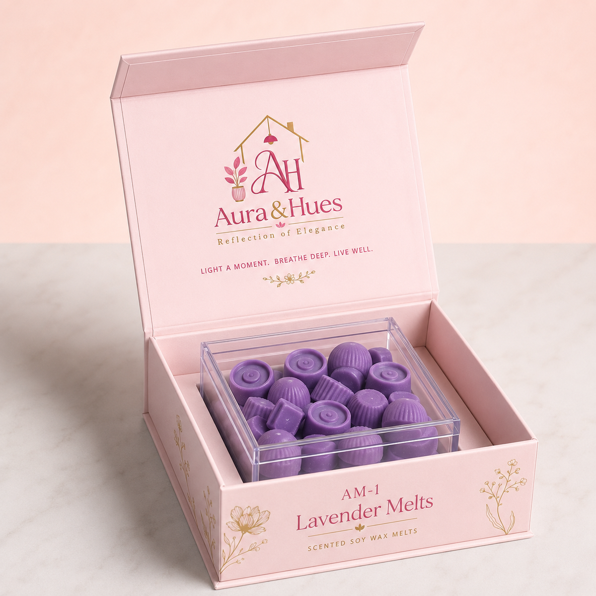 Aura & Hues Lavender Scented Wax Melts, 160 g, Home Fragrance Pack