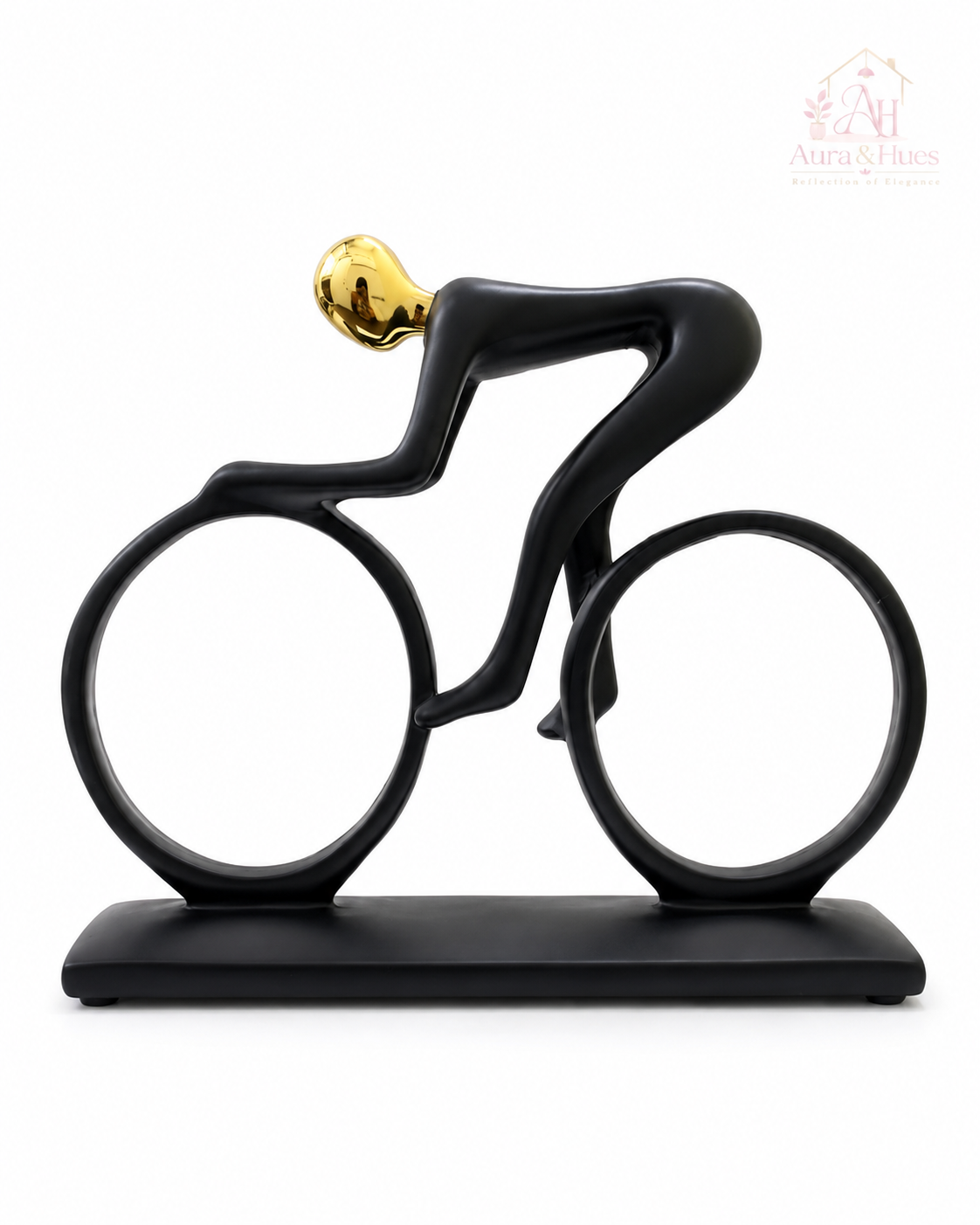 Minimalist Cyclist Showpiece, Modern Resin Bicycle Sculpture, Abstract Cycling Figurine for Home Decor