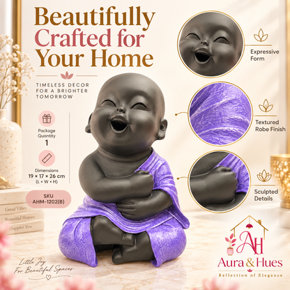 Hands Folded Home Decor Doll - Purple & Black