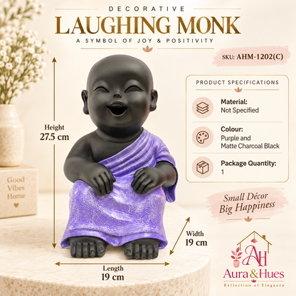 Thinking Pose Home Decor Doll - Purple & Black
