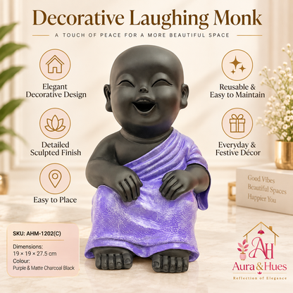 Thinking Pose Home Decor Doll - Purple & Black