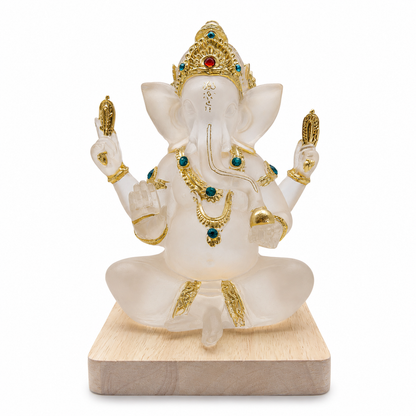 Crystal Blessings Ganesha LED Lamp - Front View
