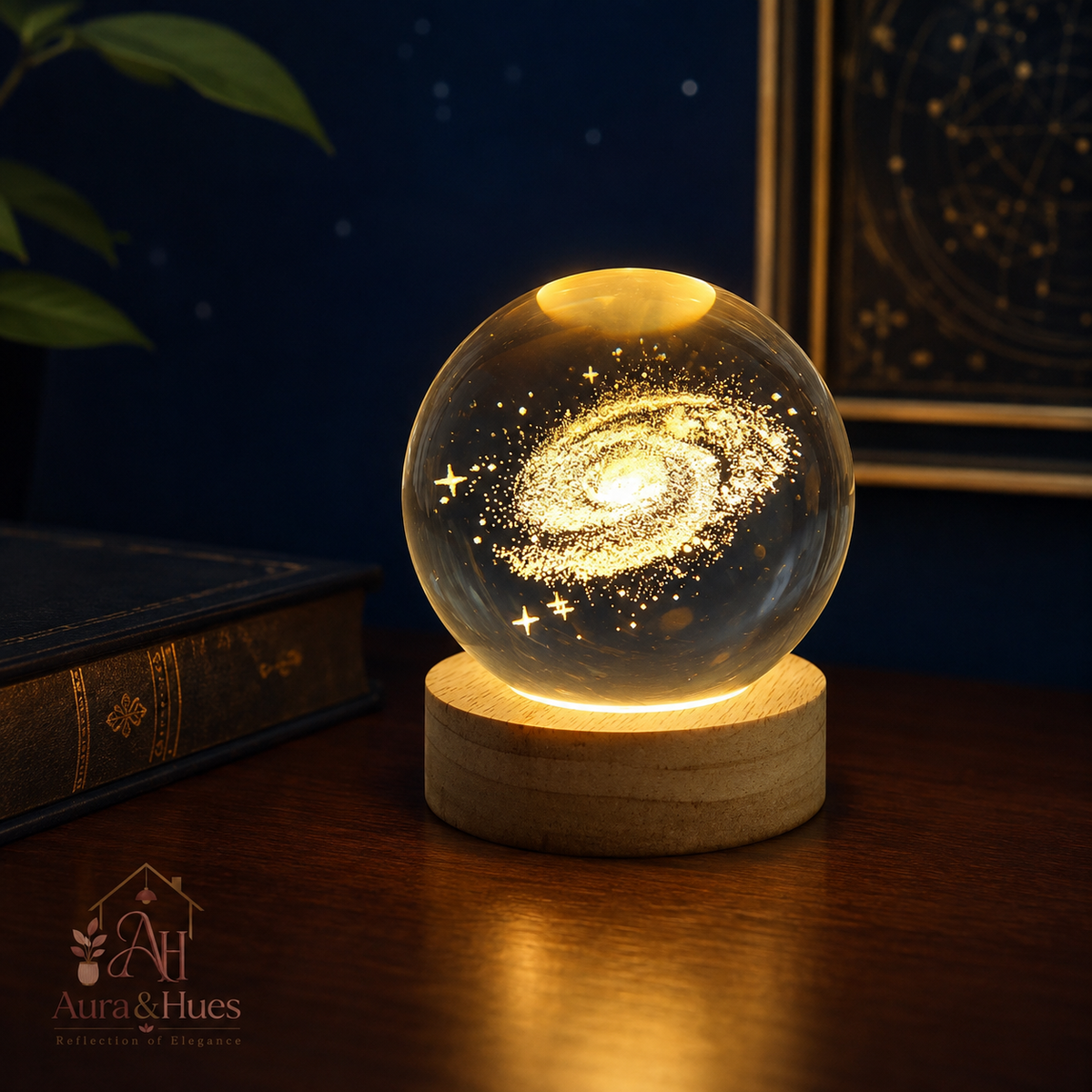 LED Crystal Ball Solar System dimensions and specifications - 7.5cm diameter, 9cm height