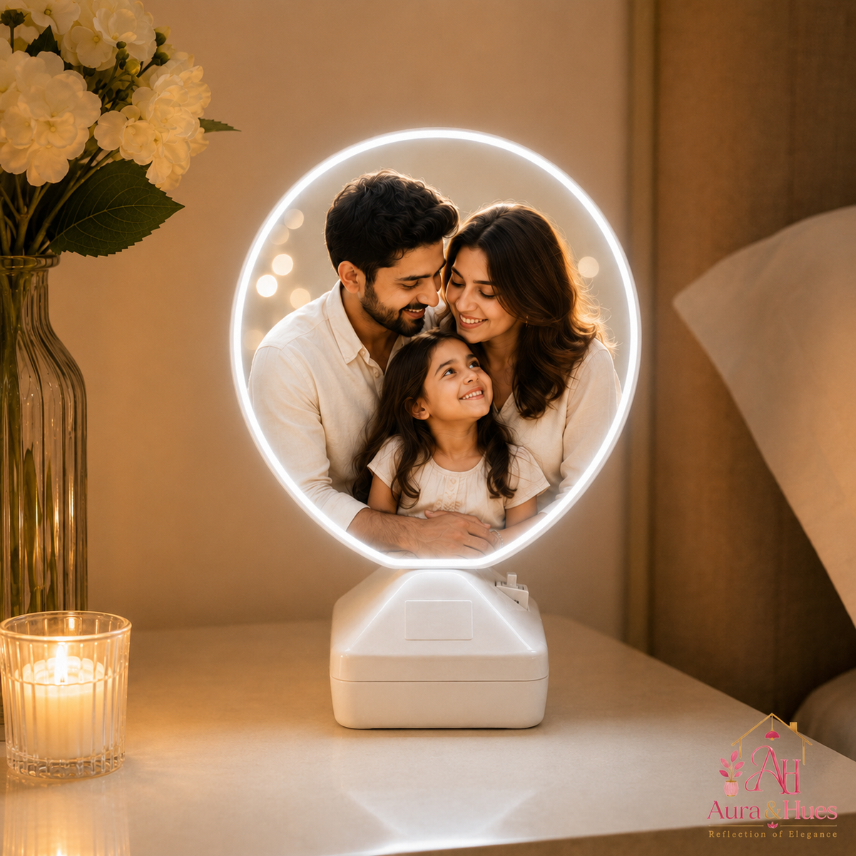 Round Magic Mirror – two beautiful functions in one tabletop design