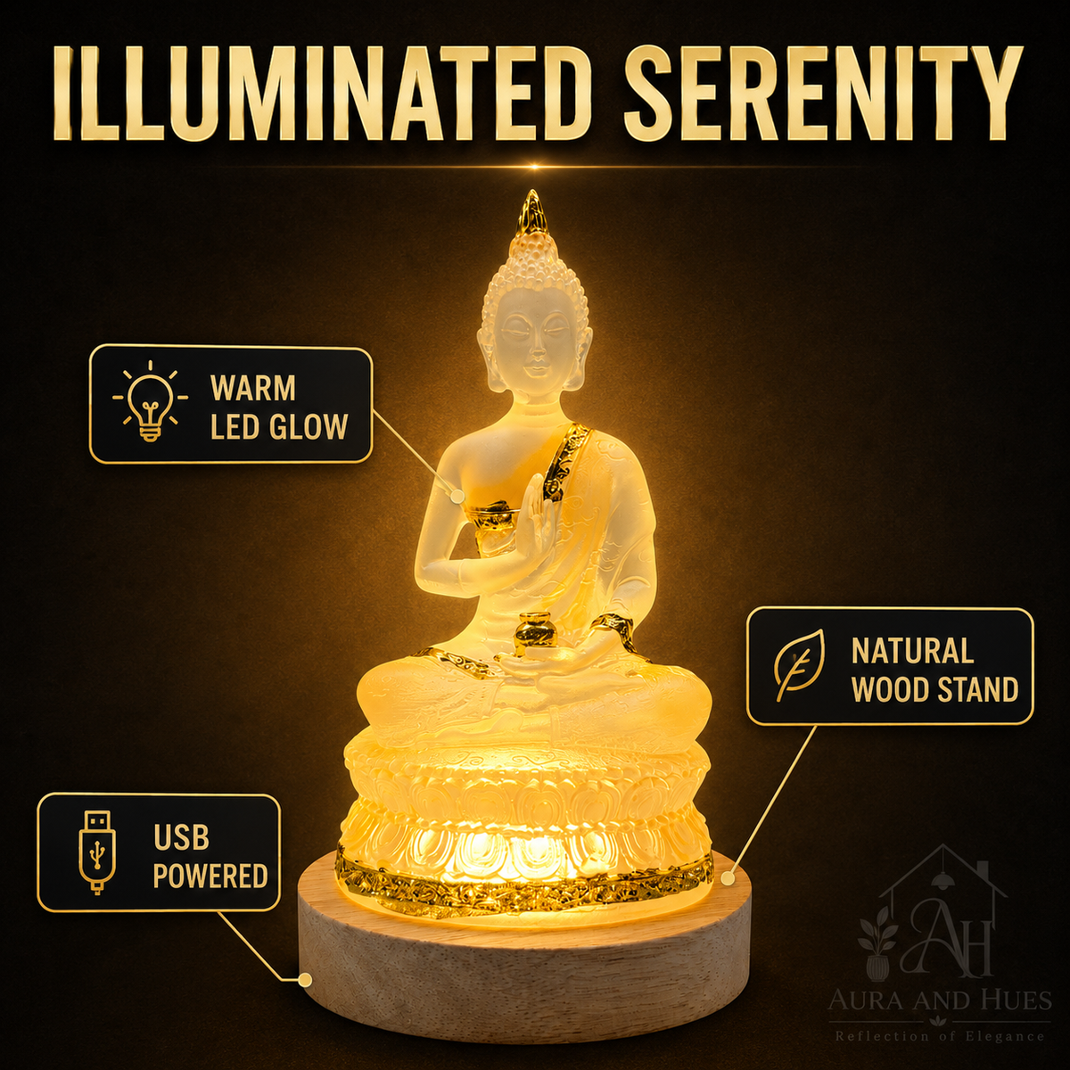 Buddha statue dimensions 12x8x16 cm - perfectly proportioned