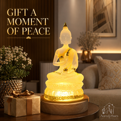 LED Buddha statue as gift - gift a moment of peace
