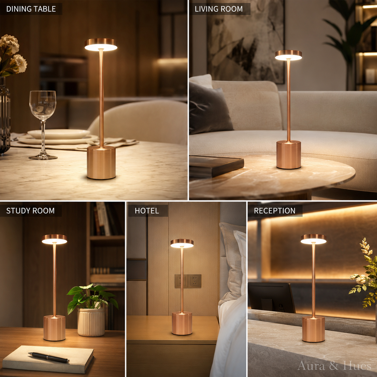 Aura & Hues Table Lamp – Clean product shot on white background