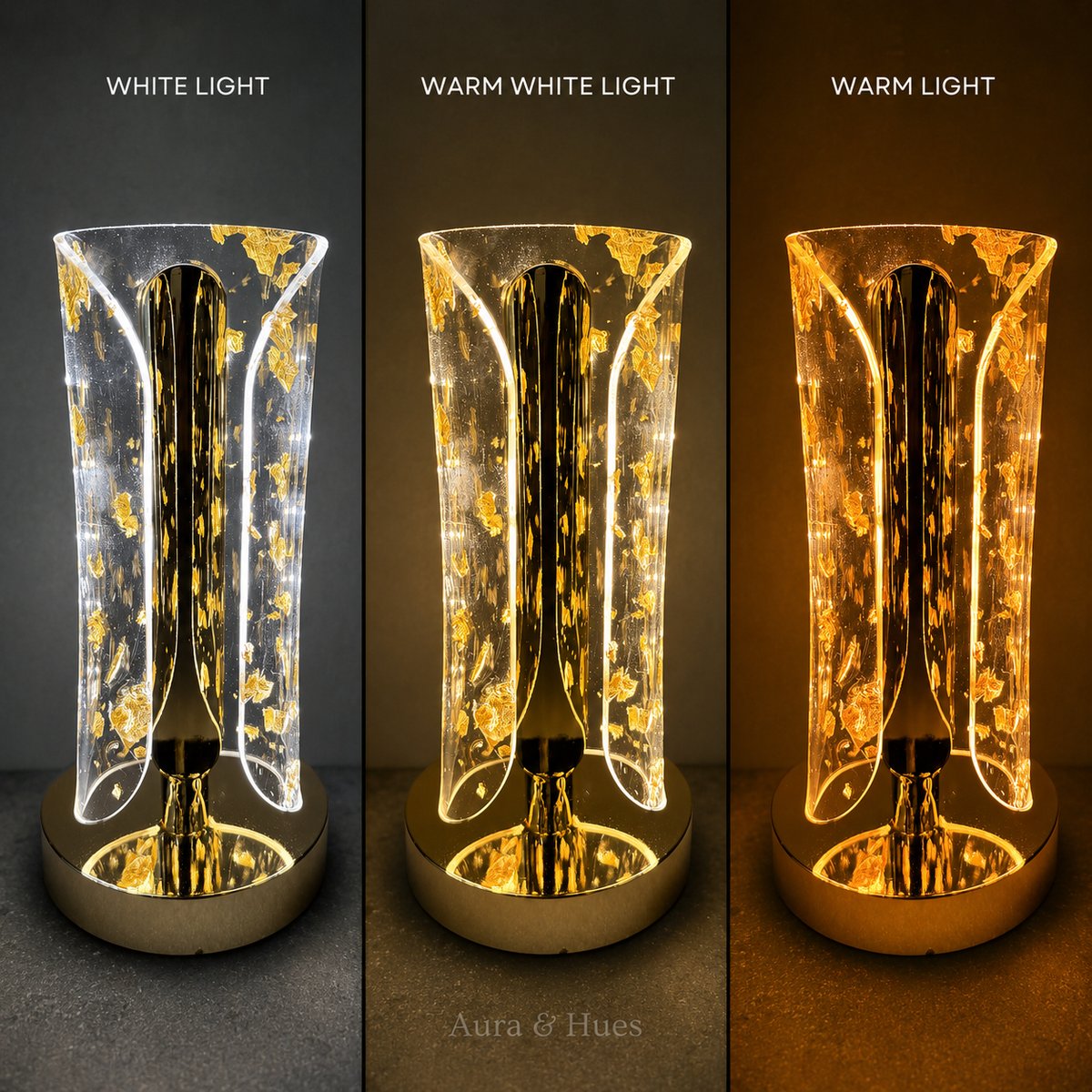 Golden Leaf Table Lamp - product on white background