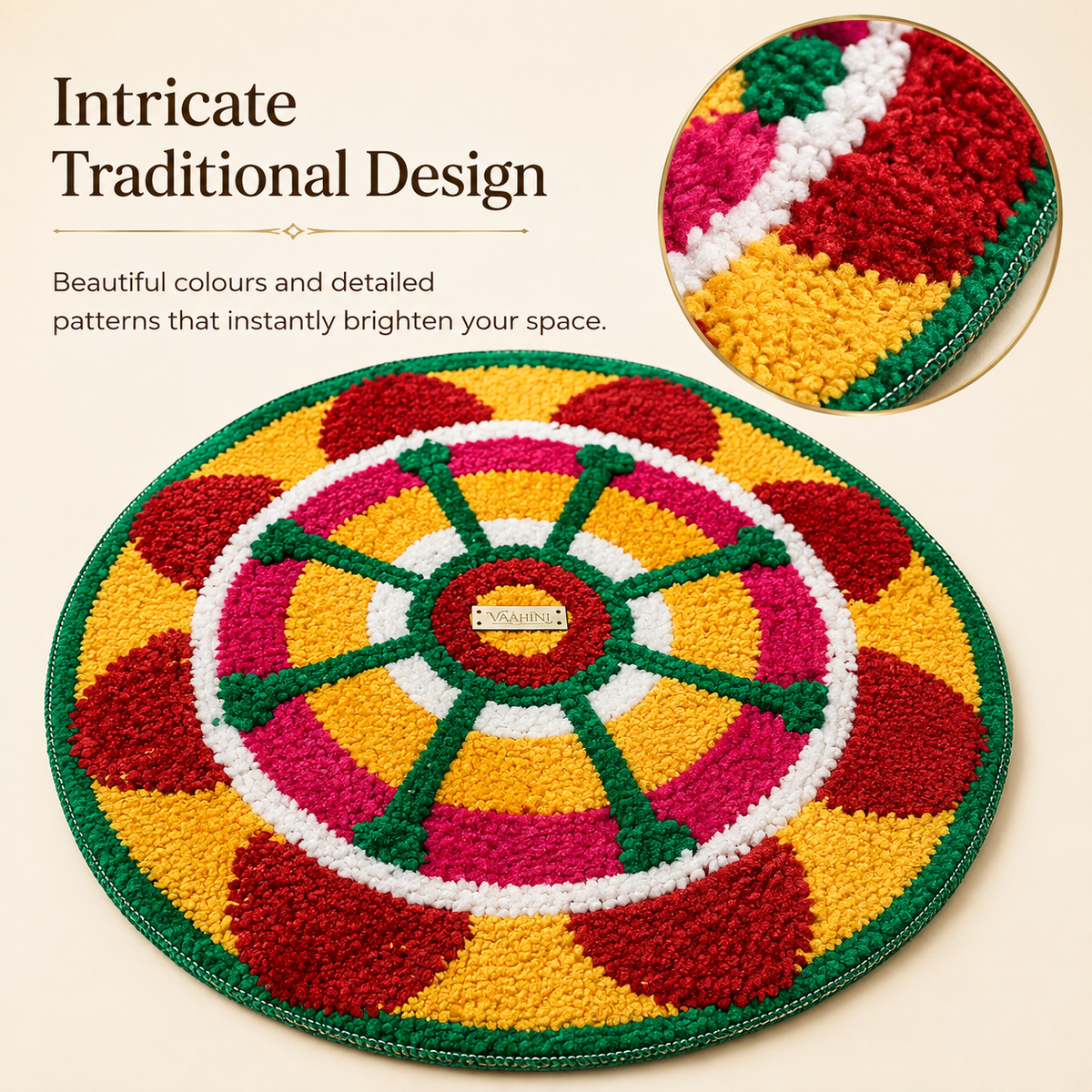 Wheel Design Rangoli Mat – perfect for every festive corner