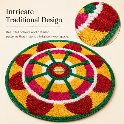 Wheel Design Rangoli Mat – perfect for every festive corner