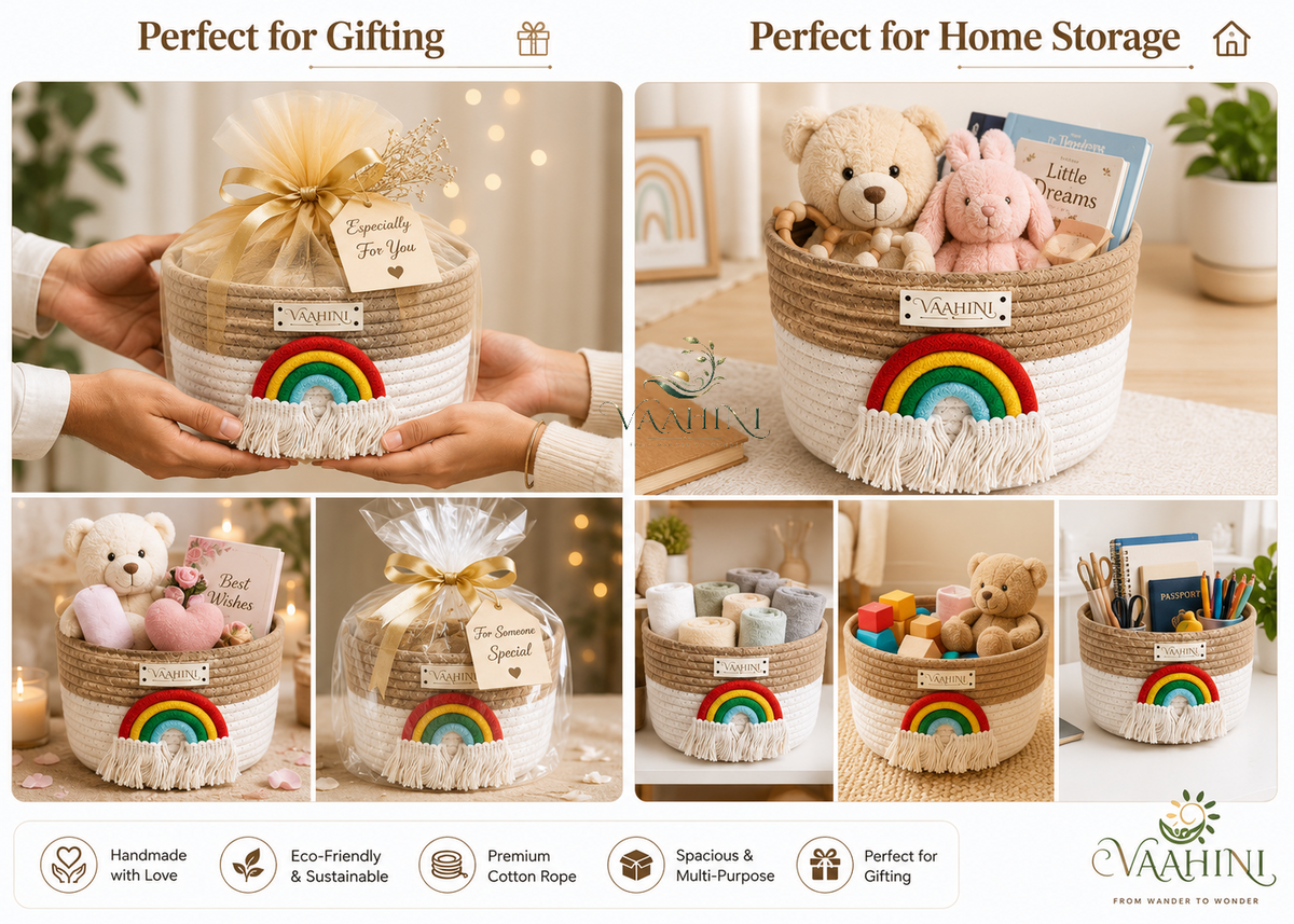 Vaahini Cotton Rope Daisy Handbag - Front View