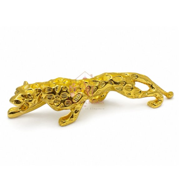 Royal Beast Golden Jaguar Decorative Showpiece