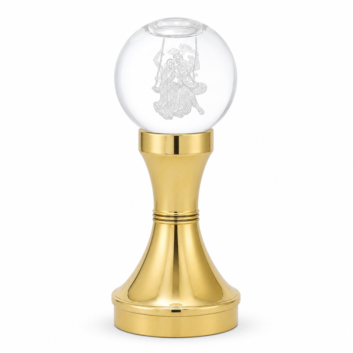 LED Crystal Ball Radha Krishna lamp lifestyle - dining, living room, study, hotel, reception