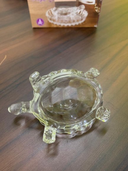 Premium Crystal Turtle Decorative Showpiece with Crystal Tray/ Luxury Feng Shui Tortoise Figurine